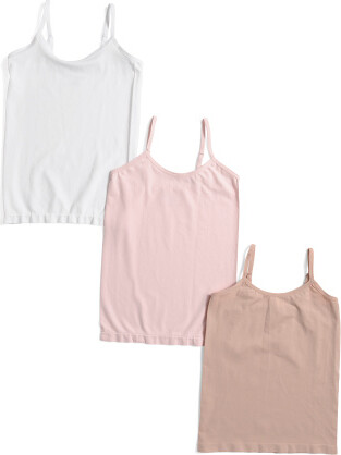 TJMAXX Girls 3Pk Seamless Camisoles, Nylon/Spandex