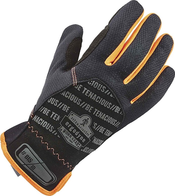 Ergodyne ProFlex 815 QuickCuff Utility Glove, Black, MD, 1 Pair