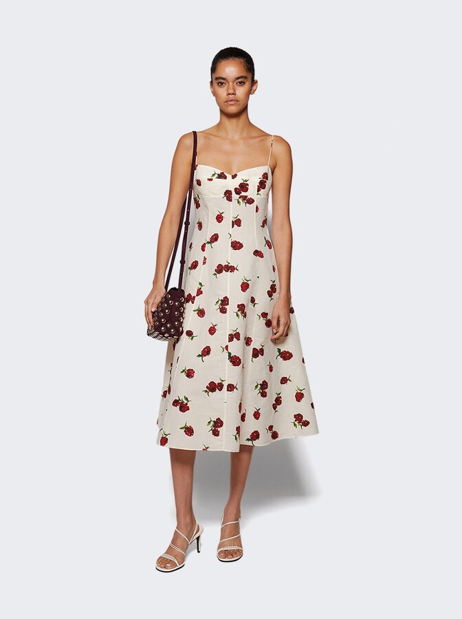 Isabella Dress Rasberry And Cream
