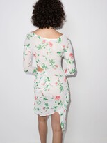 Thumbnail for your product : yuhan wang Draped Floral Print Mini Dress