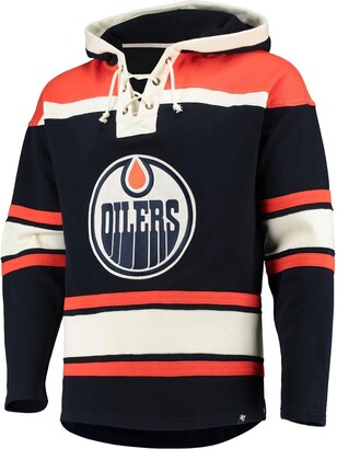 47 Brand Oilers Superior Lacer Pullover Hoodie - Men's