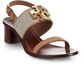 Thumbnail for your product : Tory Burch Lowell Linen & Leather Sandals