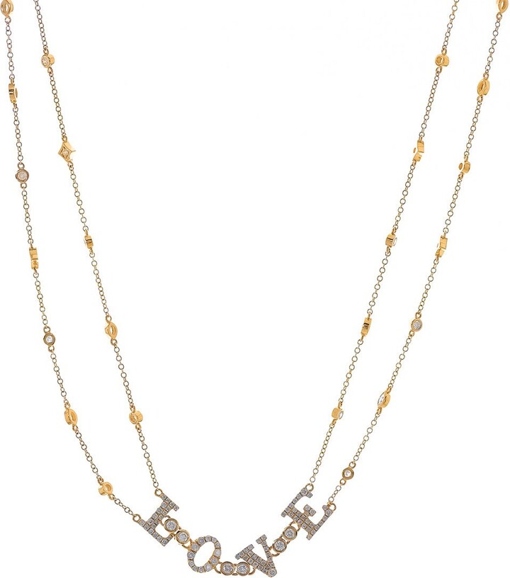 Loree Rodkin Double Chain Love Necklace