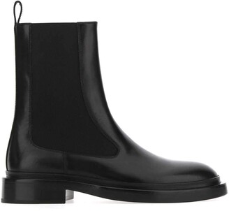 Jil Sander Chelsea Rounded-Toe Ankle Boots