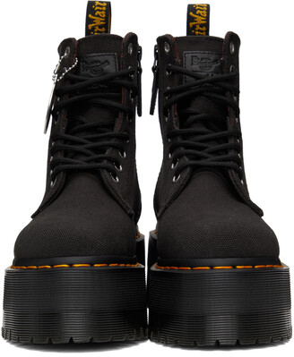 Dr. Martens Black X-girl Edition Canvas Jadon Platform Boots