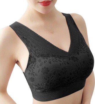 Sports Bra Seamless Comfortable Soft Breathable Ladies Lace Bras Removable  Padded Tops Push Up Underwear Packs For Yoga Fitness Exercise
