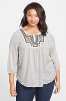 Thumbnail for your product : Lucky Brand 'Lilah Mirror' Top (Plus Size)