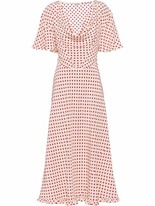 Miu Miu Polka-Dot Print Silk Dress - ShopStyle 