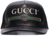 Thumbnail for your product : Gucci black faux Leather Trucker Cap