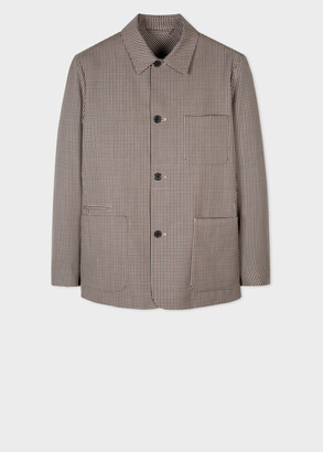 Paul Smith Men's Three-Colour Check Wool Work Jacket