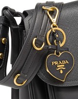 Thumbnail for your product : Prada Trick logo-plaque keychain