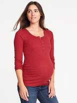 Thumbnail for your product : Old Navy Maternity Rib-Knit Henley