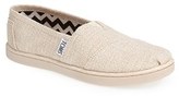 Thumbnail for your product : Toms 'Classic - Youth' Metallic Burlap Slip-On (Toddler, Little Kid & Big Kid)