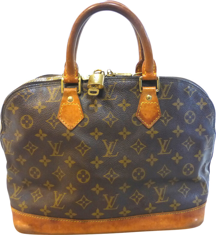 Louis Vuitton Alma leather satchel - ShopStyle
