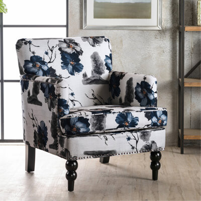Latitude Run Casual Sitting Chair With Fabric And Construction Contemporary Arm Rest Padding Modern Lines