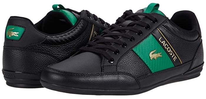 lacoste stone & navy chaymon trainers