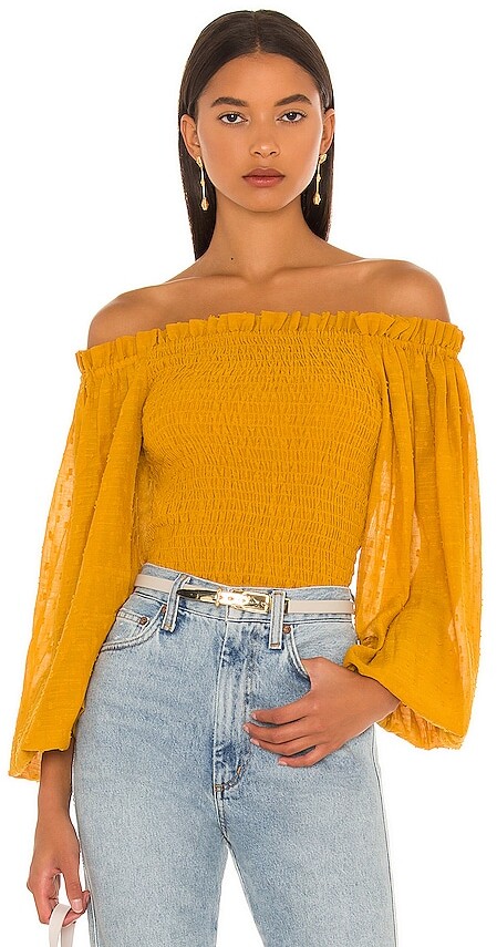 Mustard Ruffle Top | Shop the world's largest collection of 