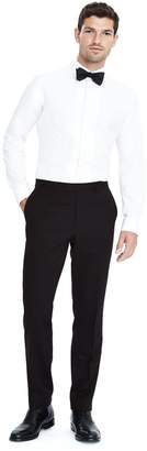 Banana Republic Slim Monogram Black Wool Tuxedo Trouser