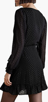 Thumbnail for your product : MICHAEL Michael Kors Ruffled metallic fil coupé georgette mini wrap dress