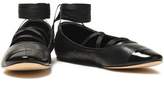 Thumbnail for your product : Sigerson Morrison Matte And Patent-Leather Ballet Flats