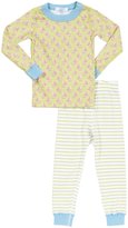 Thumbnail for your product : Serena & Lily Sailboat & Stripes Longjohns (Toddler/Kid) - Aqua-3 Years