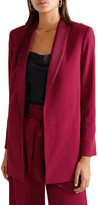 Thumbnail for your product : Alice + Olivia Jace Oversized Satin-trimmed Crepe Blazer