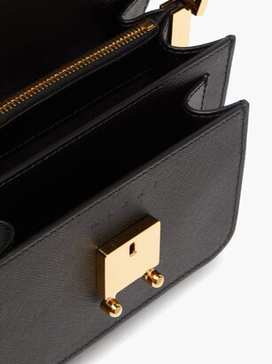 Marni Trunk Mini Saffiano-leather Shoulder Bag - Black