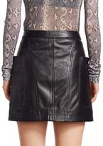 Thumbnail for your product : Ksubi Vault Leather Mini Zip Skirt