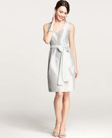Thumbnail for your product : Ann Taylor Silk Dupioni V-Neck Dress
