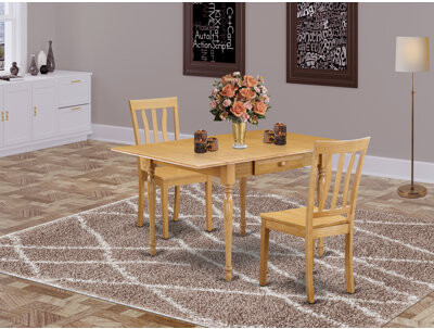 Boxborough Drop Leaf Solid Wood Dining Set