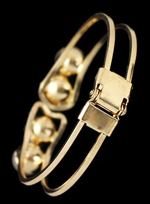 Gold Bead Hollow Bracelet
