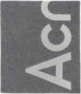 Thumbnail for your product : Acne Studios Grey & White Logo Scarf