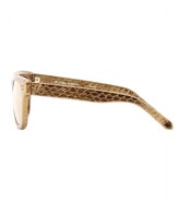Thumbnail for your product : Linda Farrow Snakeskin sunglasses