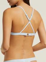 Thumbnail for your product : Skin - Odelyn Triangle Bralette - Womens - Light Blue