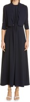 Thumbnail for your product : Lela Rose Imitation Pearl Detail Stretch Crepe Dress