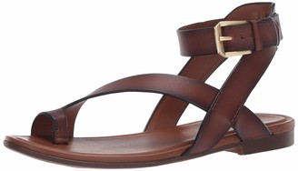 Naturalizer Womens Tally Lodge Brown Ankle Strap Flat Sandal 7.5 N