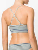 Thumbnail for your product : Calvin Klein logo band striped bralette