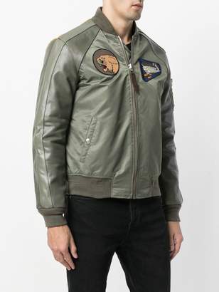 Schott contrast bomber jacket