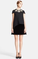 Thumbnail for your product : Alexander McQueen Embellished Neck Trapeze Dress