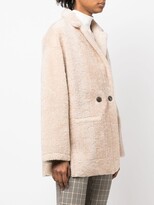 Thumbnail for your product : Simonetta Ravizza Double-Breasted Shearling Coat