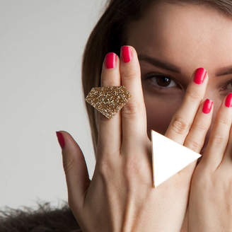 Funky Laser Two Geometric Costume Rings