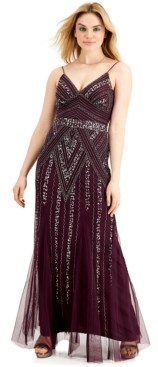 Jump Juniors' Beaded Sequin-Embellished Gown