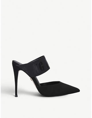 Kurt Geiger Arlo elastic-strap faux-suede stiletto heels