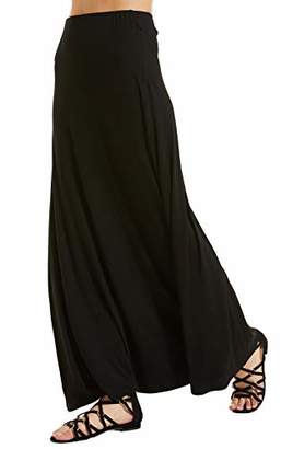 SONJA BETRO Amazon Brand Women's Knit Seam Detail Elastic Waist Long Maxi Skirt