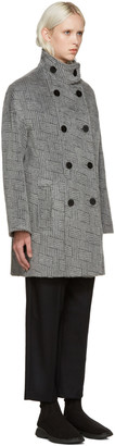 Kenzo Grey NY Stripes Coat