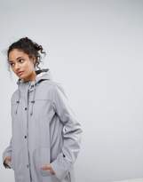 Thumbnail for your product : ASOS Design DESIGN borg lined raincoat