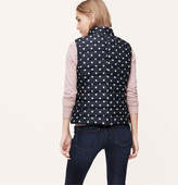 Thumbnail for your product : LOFT Petite Polka Dot Quilted Puffer Vest