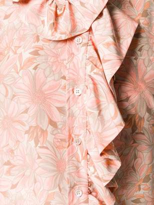 Stella McCartney ruffled floral print shirt