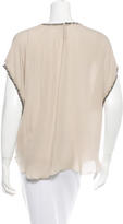 Thumbnail for your product : L'Agence Silk Embellished Top