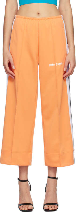 Palm Angels Orange Cropped Track Pants - ShopStyle